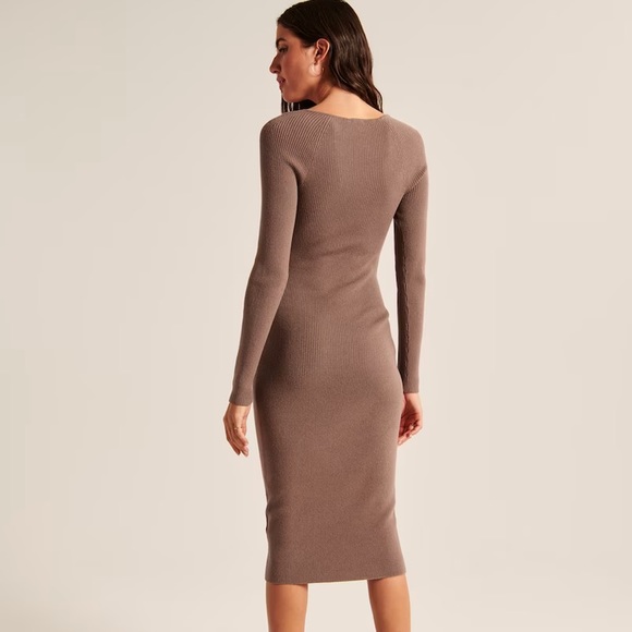 Long Sleeve Cutout Sweater Dress - Picture 3 of 5